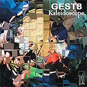 Kaleidoscope cover: a fractured mosaic of colour, the title at top right
