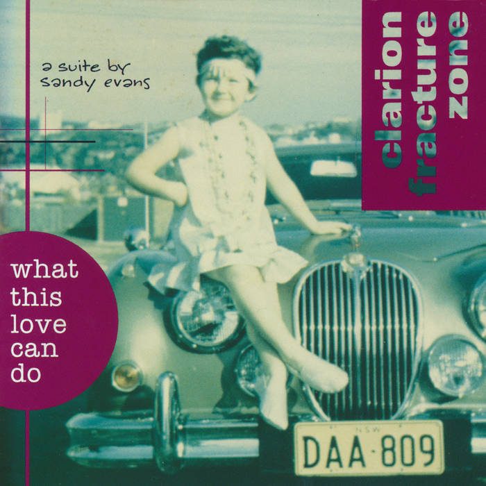 What This Love Can Do cover: a girl in a flowered dress on a vintage car bumper, with magenta panels